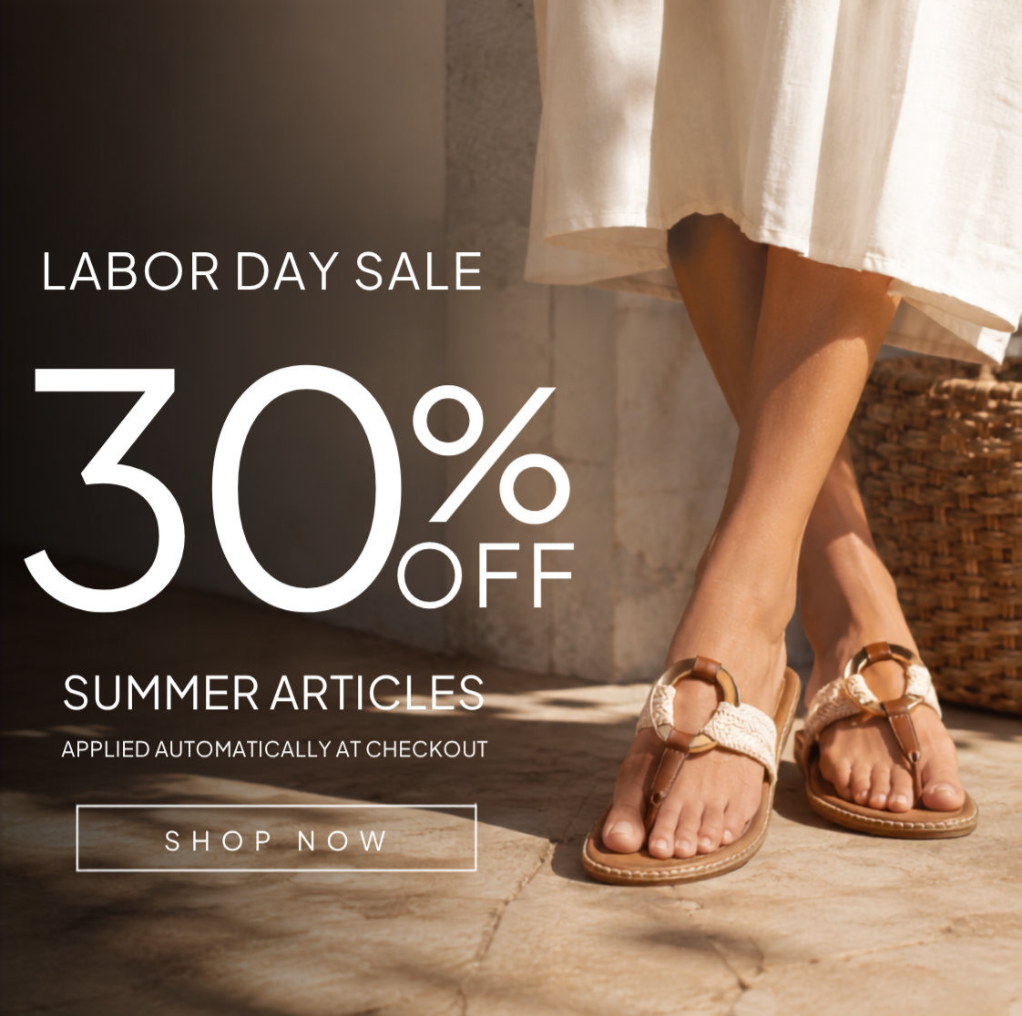 Labor Day Sale- 30% Off on Select Items
