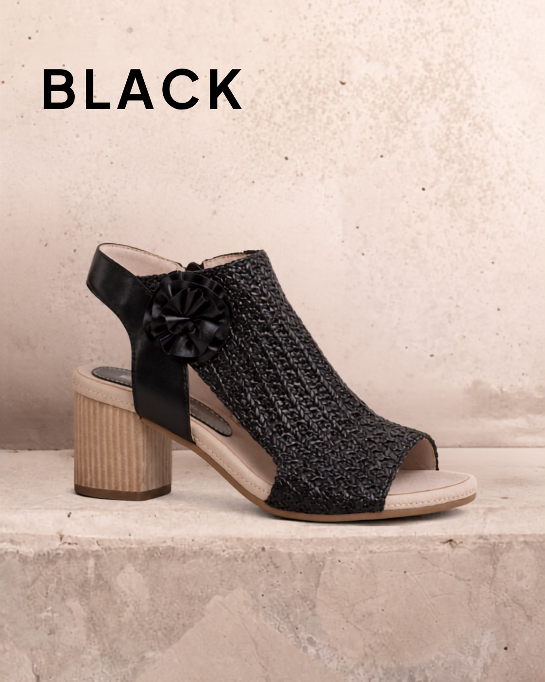 Zakki Black Heel Sandals