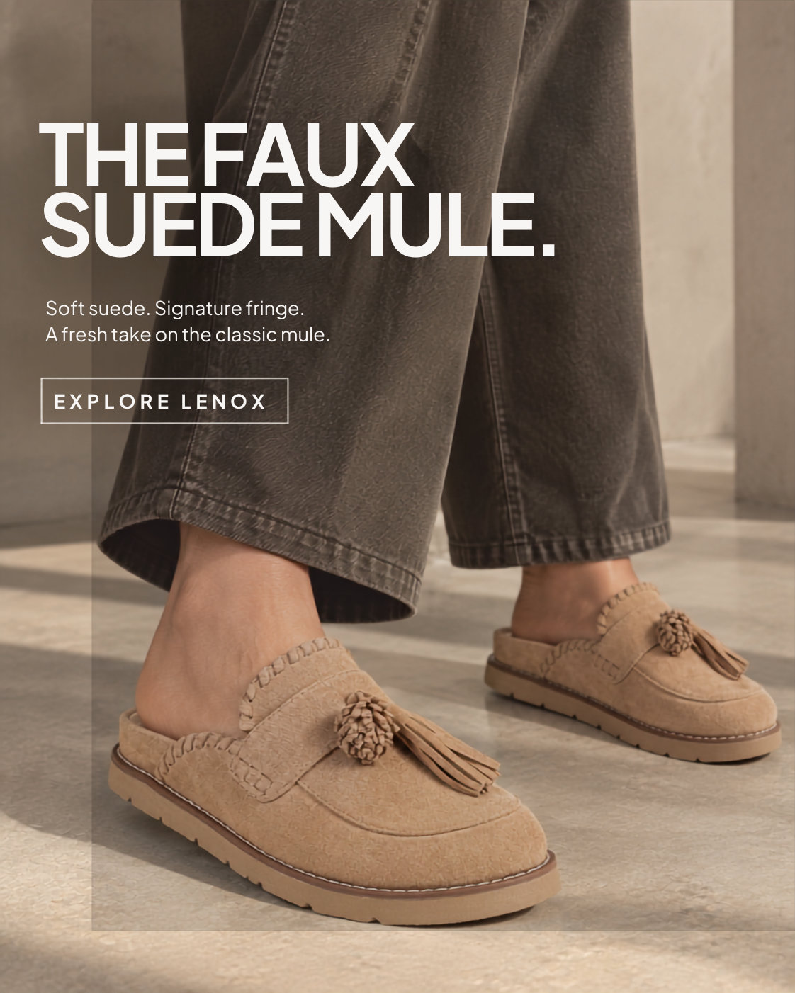 Beige Lenox Mule