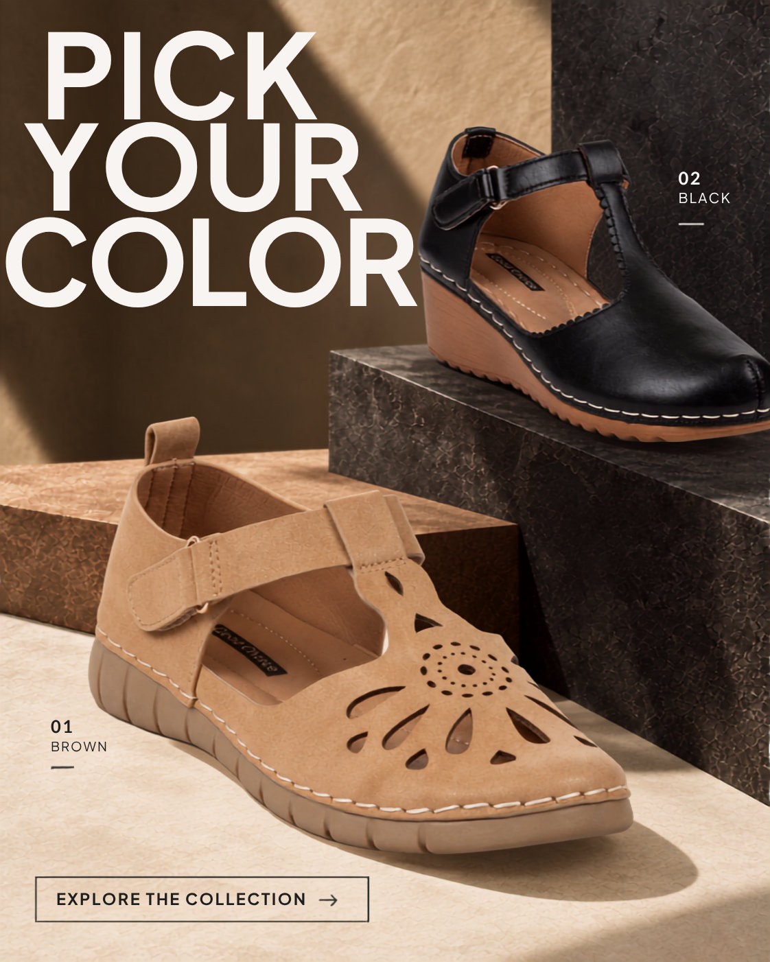 Mondo Black Wedge Sandals